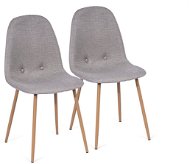 Jedálenská stolička LISA svetlosivá, set 2 ks - Jedálenská stolička