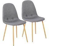 Jídelní židle LISA tmavě šedá, set 2 ks - Jídelní židle
