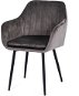 Jídelní židle FUTURE COMFORT VELVET tmavě šedá - Jídelní židle