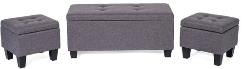 Set Lavice + 2 taburety BENCH-POUF  - Lavice - Main image