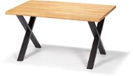 Étkezőasztal Étkezőasztal SOFIA, tömör tölgyfa, 140 x 95 cm, láb ETARA X - Jídelní stůl