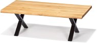 Dohányzóasztal Dohányzóasztal MONTANA 130 × 70 cm, magasság 45 cm, X-alakú láb - Konferenční stolek