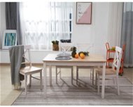 DAILY SET K/D étkező szett, fehér-tölgyfa, asztal 118 x 74 cm, 4 szék - Étkező szett