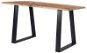 Jídelní stůl LIZARD Bu, deska masivní akát, 140 x 75 cm, kovové nohy - Jídelní stůl