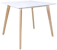 Jídelní stůl MARTIN, 80 x 80 cm, bílý/dub - Jídelní stůl