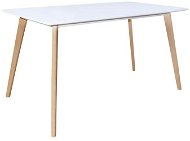Étkezőasztal MARTIN, 130 x 80 cm, fehér-tölgyfa - Étkezőasztal