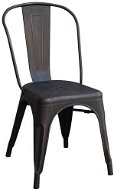 Kovová stolička RELIX čierna antique - Jedálenská stolička