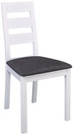 Dřevěná jídelní židle MILLER set 2 ks bílo/šedá - Jídelní židle