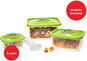 Food Container Set STATUS 4-piece set of glass vacuum jars 181024, green - Sada dóz