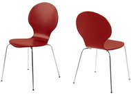 Dining plywood chair Line (SET 4 pcs) tomato - Dining Chair