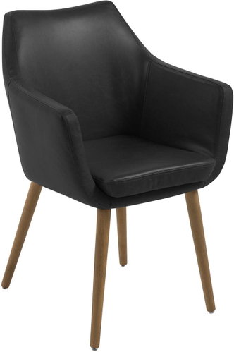 Marte Conference Chair with Armrests, Black - Dining Chair - Main image