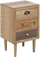 Bedside Table with Thess Drawers, 59cm, Brown - Night Stand