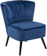 Upholstered Larken armchair, blue - Armchair