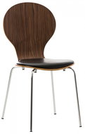 Plywood dining chair Dingo, walnut / black - Dining Chair