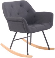 Rocking chair Giovanni textile black - Armchair