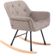 Rocking chair Giovanni textile taupe - Armchair