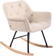 Rocking chair Giovanni textile cream - Armchair