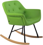 Rocking chair Giovanni leather green - Armchair