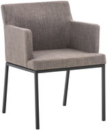 Armchair with black base Natasha textile gray - Armchair