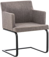 Armchair with black base Natasha 2 textile gray - Armchair