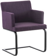 Armchair with black base Natasha 2 textile purple - Armchair