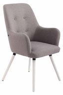 Armchair with armrests Aros textile, white legs gray - Armchair