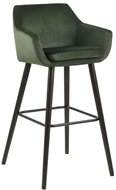 Bar chair Natania (SET 2 pcs), dark green - Bar Stool