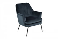 Fabio relaxation chair, blue / black - Armchair