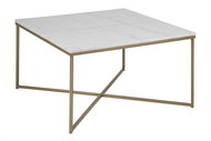 Square Coffee Table Alma, 80cm, Gold - Coffee Table