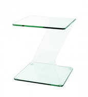 Bedside Table Felix II, 51cm, Clear Glass - Night Stand