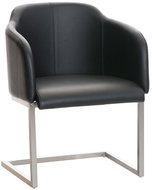 Armchair on stainless steel base Magio - Armchair