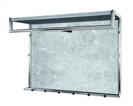 Wall Coat Rack with Arnie Hooks, 60cm, Chrome/Concrete - Hall Set