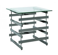 Tony Coffee Table, 55cm, Dark Chrome - Coffee Table