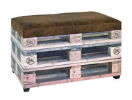 Bench with Storage Space Blaire, 42cm, Brown - Bench