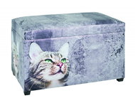Bench with Storage Space Catty, 42cm, Grey - Bench