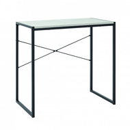 Vickie computer desk, 76 cm, concrete / black - Desk