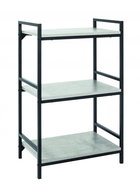 Vickey Shelf Unit, 100cm, Concrete/Black - Shelving Unit