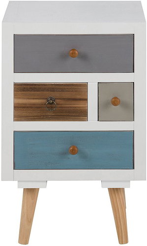 Thess Bedside Table with Drawers, 59cm - Night Stand - Main image