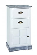 Mortens Furniture Eddy Chest of Drawers with 2 Drawers, 77cm, White - Chest of Drawers