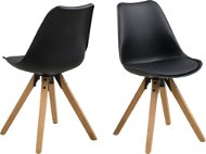 Jedálenská stolička Dima (súprava 2 ks), drevo/čierna - Jedálenská stolička