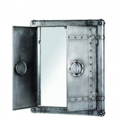 Wall cabinet with Trident mirror, 71 cm, anthracite - Cabinet