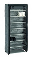 Preston Textile Shoe Box, 142cm, Grey/Black - Shoe Rack