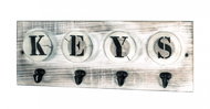 Gabe Key Hanger, 18cm, Cream/White - Key Holder