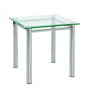 Embu Side Table, 42cm, Clear Glass - Side Table