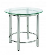 Embu Side Table, 55cm, Clear Glass - Side Table