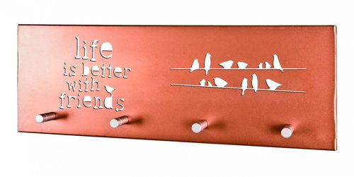 Rain Wall Rack, 40cm, Copper - Coat Hanger - Main image