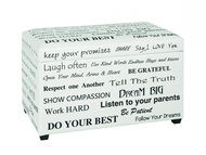 Slogana Bench, 65cm, White/Black - Bench