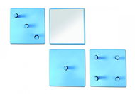 Jordan Wall Coat Rack, Set of 4 pieces, 15cm, Blue - Coat Hanger
