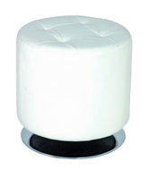 Josiah Stool, 40cm, Stainless-steel/White - Stool