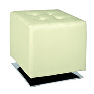 Josiah chair, 42 cm, stainless steel / cream white - Stool
